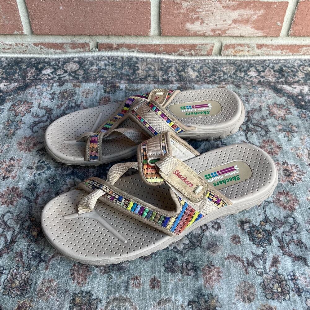 Skechers Reggae Mad Swag Sandals / Women's 9 / Dark Natural Taupe Multi 41124